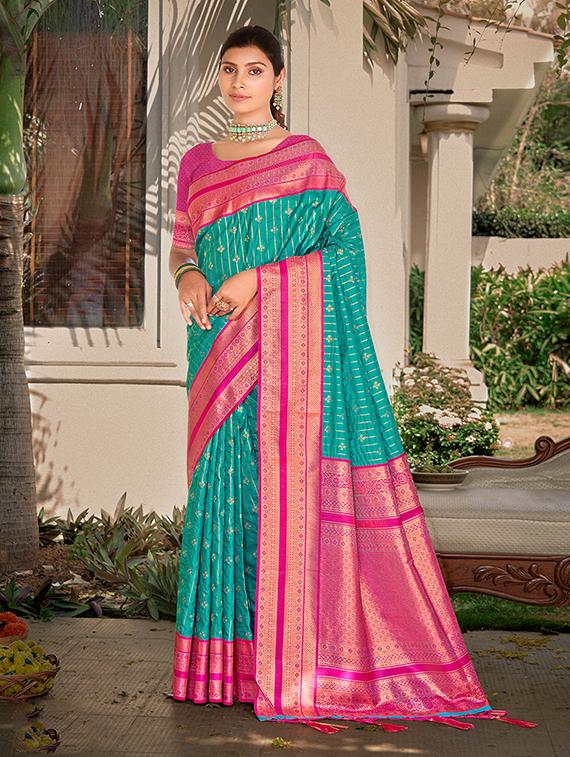 women zari work tussar silk saree with blouse - 21287158 - Zoom Image - 0