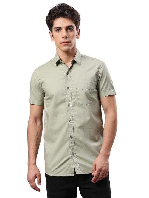 men collared neck short sleeves casual shirt - 21287395 - Standard Image - 0