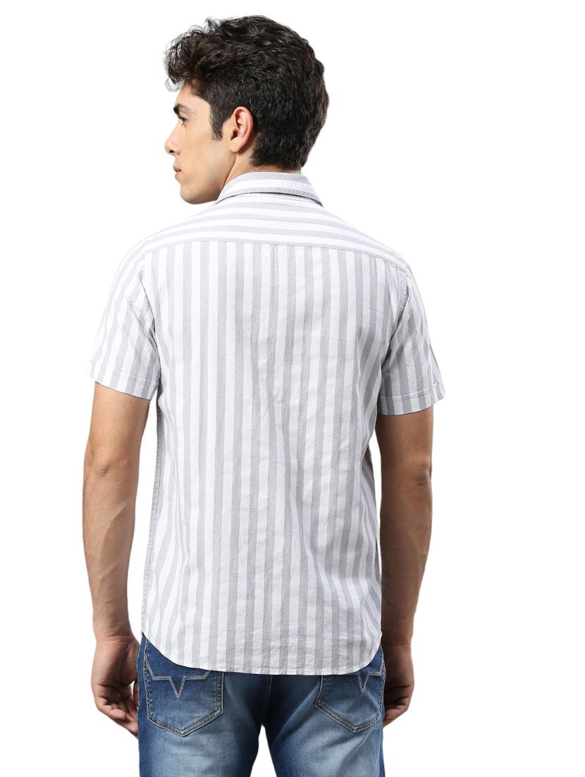 men collared neck short sleeves casual shirt - 21287401 - Standard Image - 3