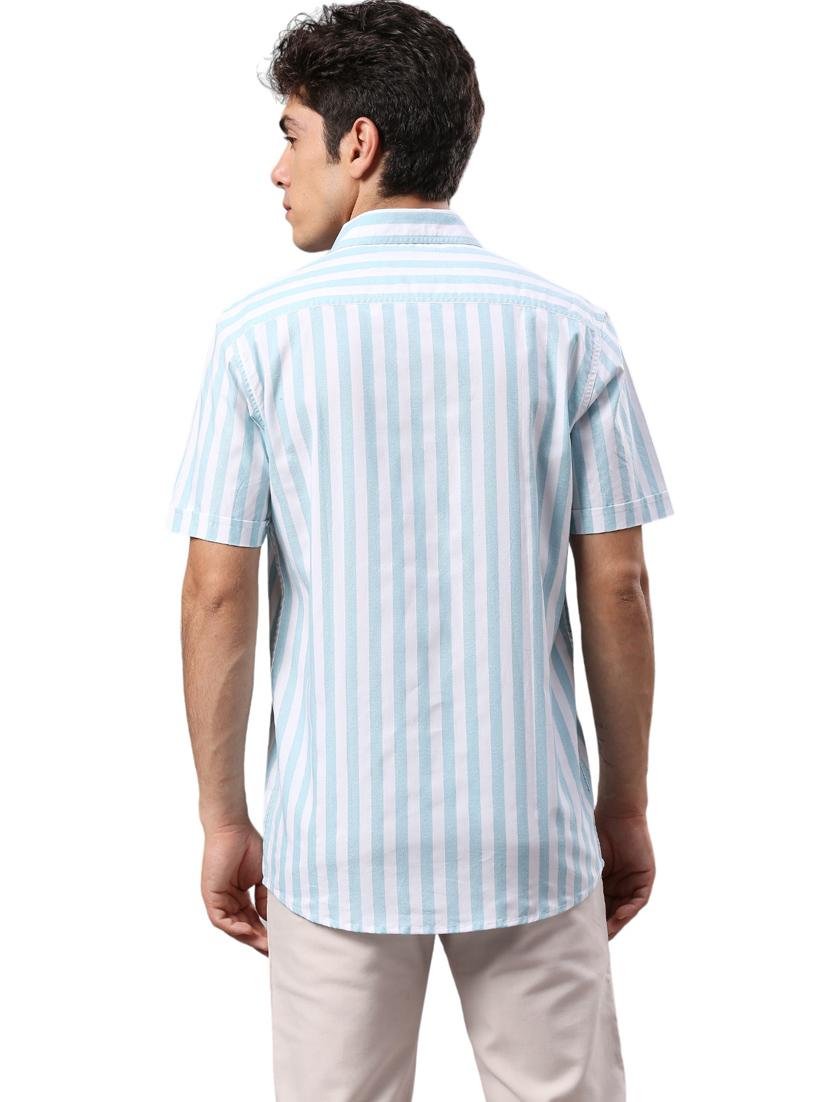 men collared neck short sleeves casual shirt - 21287402 - Standard Image - 3