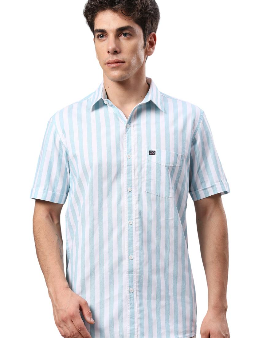 men collared neck short sleeves casual shirt - 21287402 - Standard Image - 5