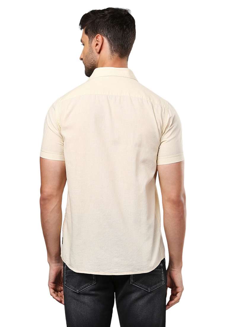 men collared neck short sleeves casual shirt - 21287406 - Standard Image - 3
