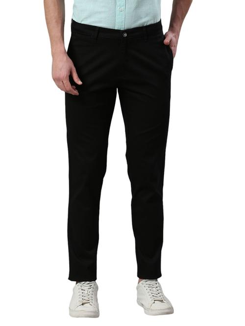men mid rise solid flat front casual trouser - 21287433 -  Standard Image - 0