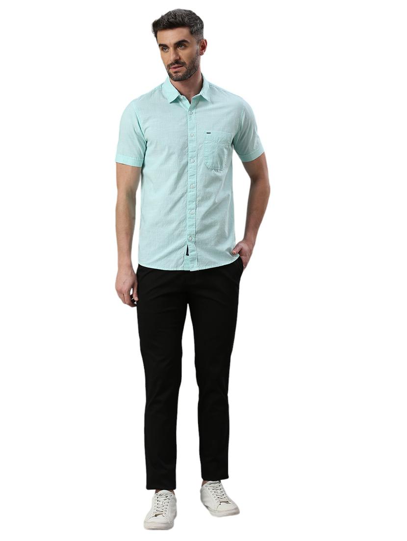 men mid rise solid flat front casual trouser - 21287433 - Standard Image - 3