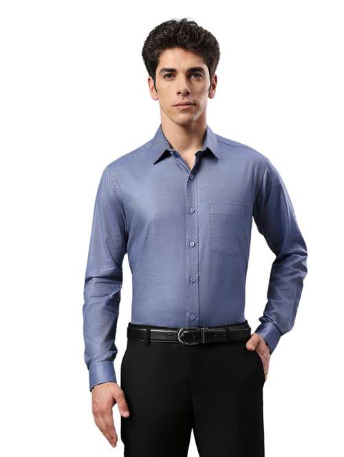 men solid cotton formal shirt - 21287443 - Standard Image - 0