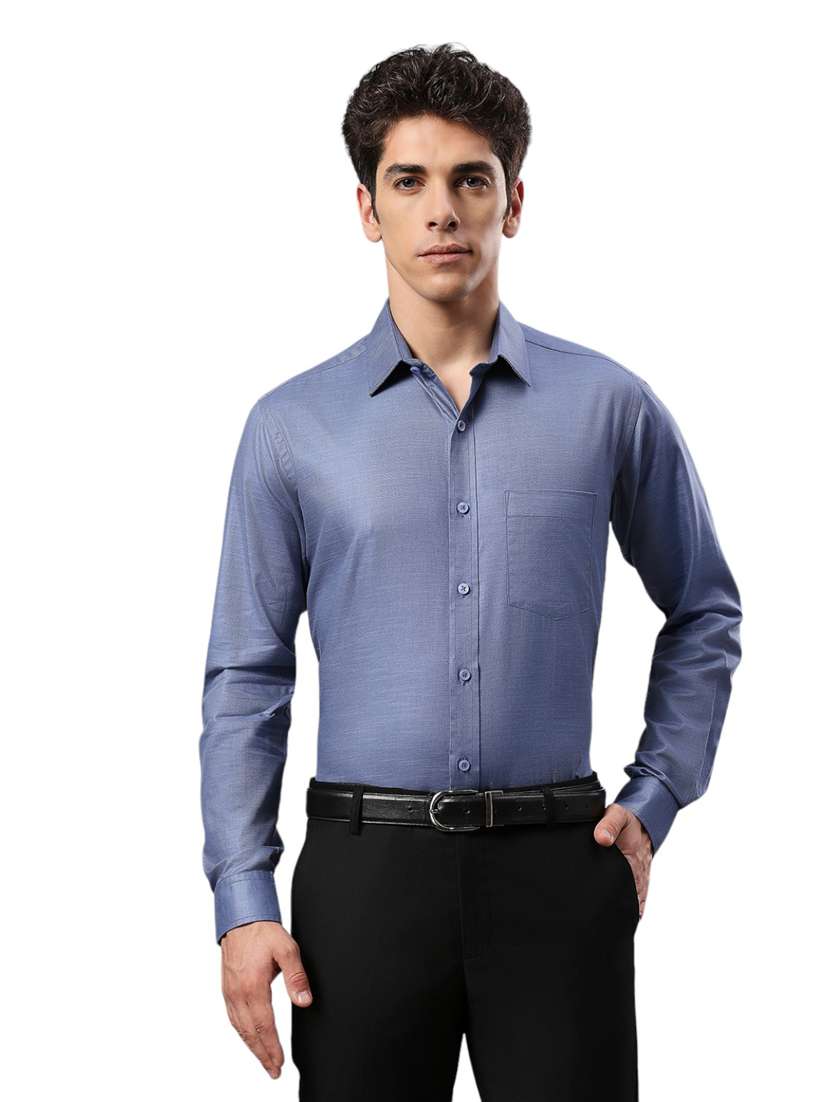 men solid cotton formal shirt - 21287443 - Zoom Image - 0