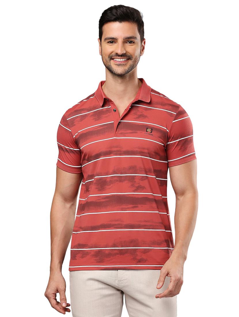 men striped polo neck t-shirt - 21287478 - Zoom Image - 0