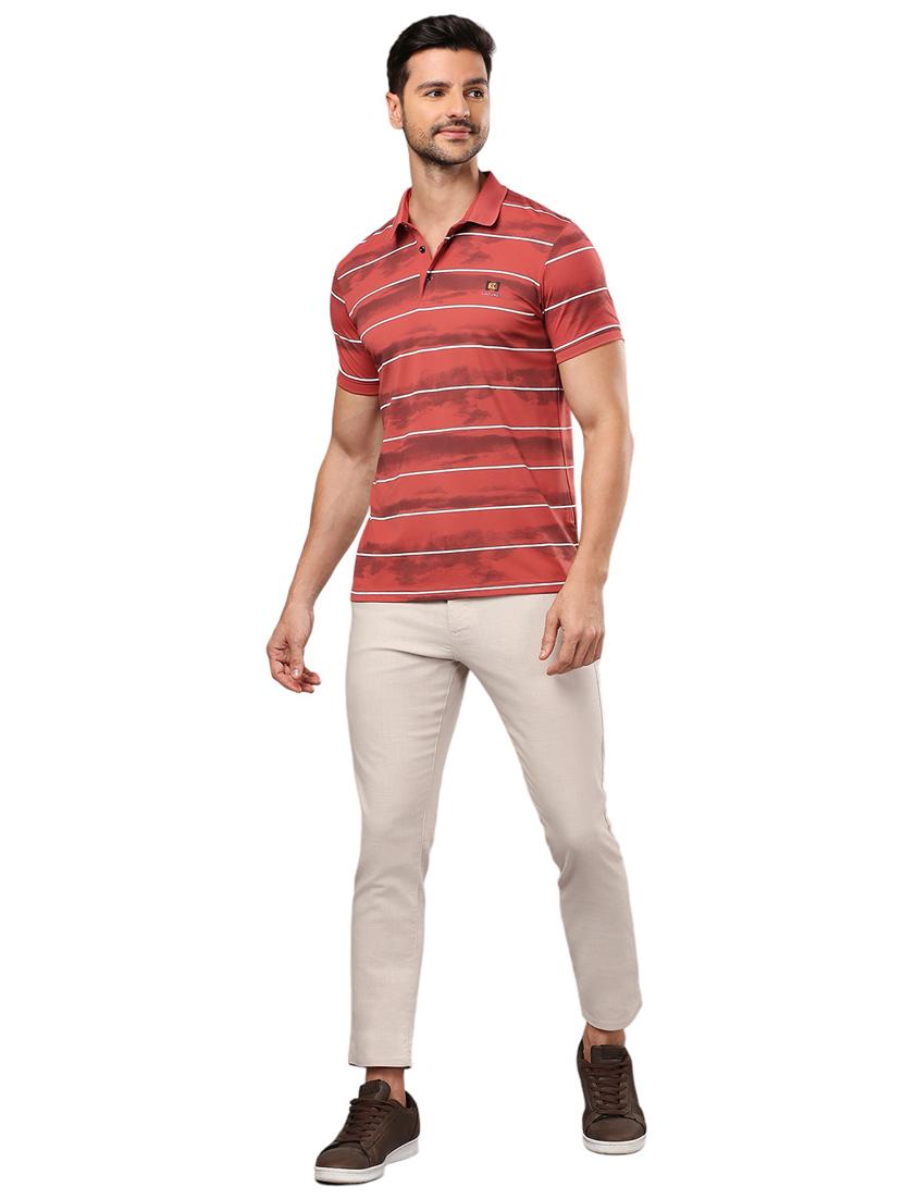 men striped polo neck t-shirt - 21287478 - Standard Image - 3