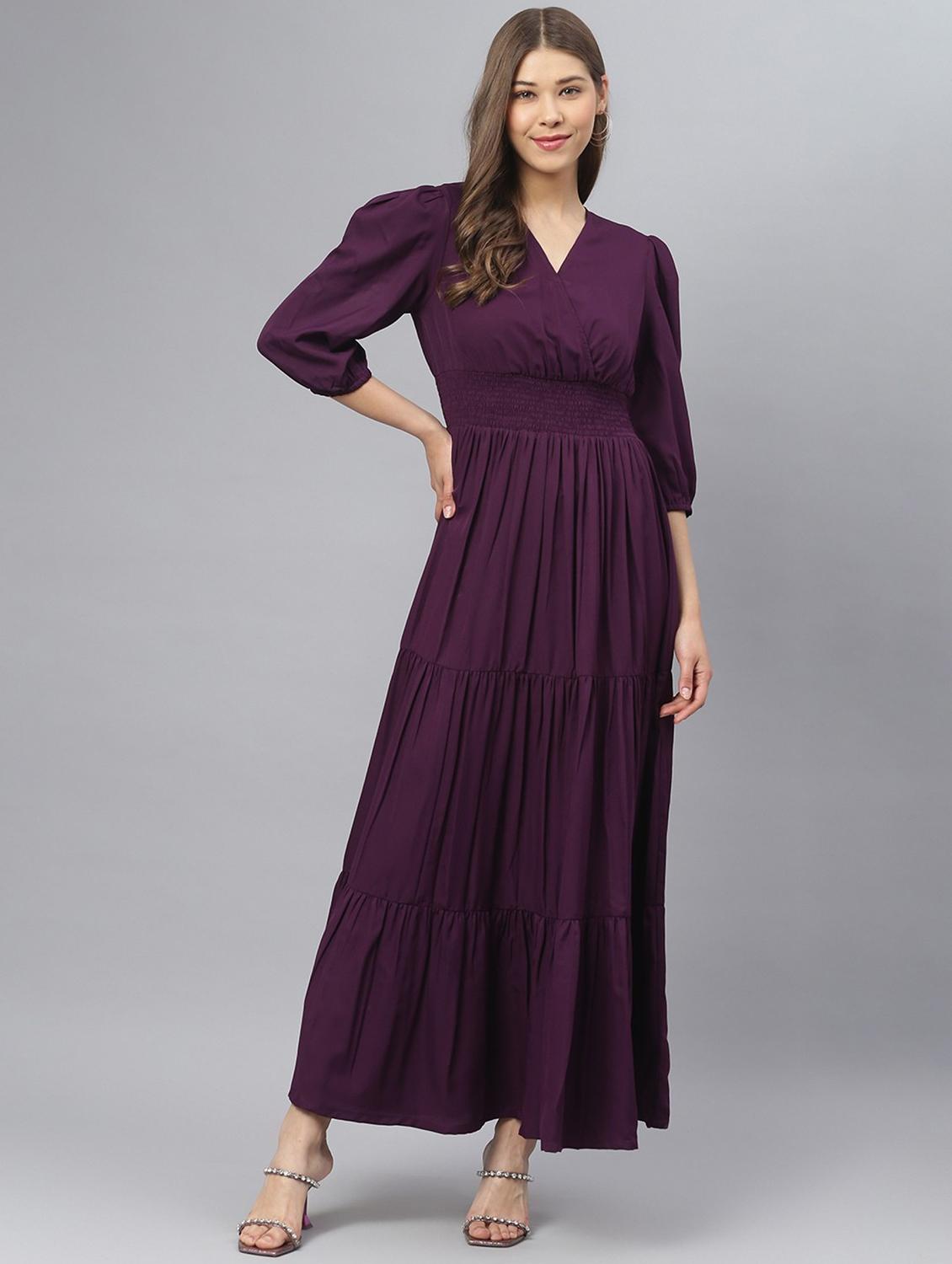 women solid tiered dress - 21287624 - Zoom Image - 0