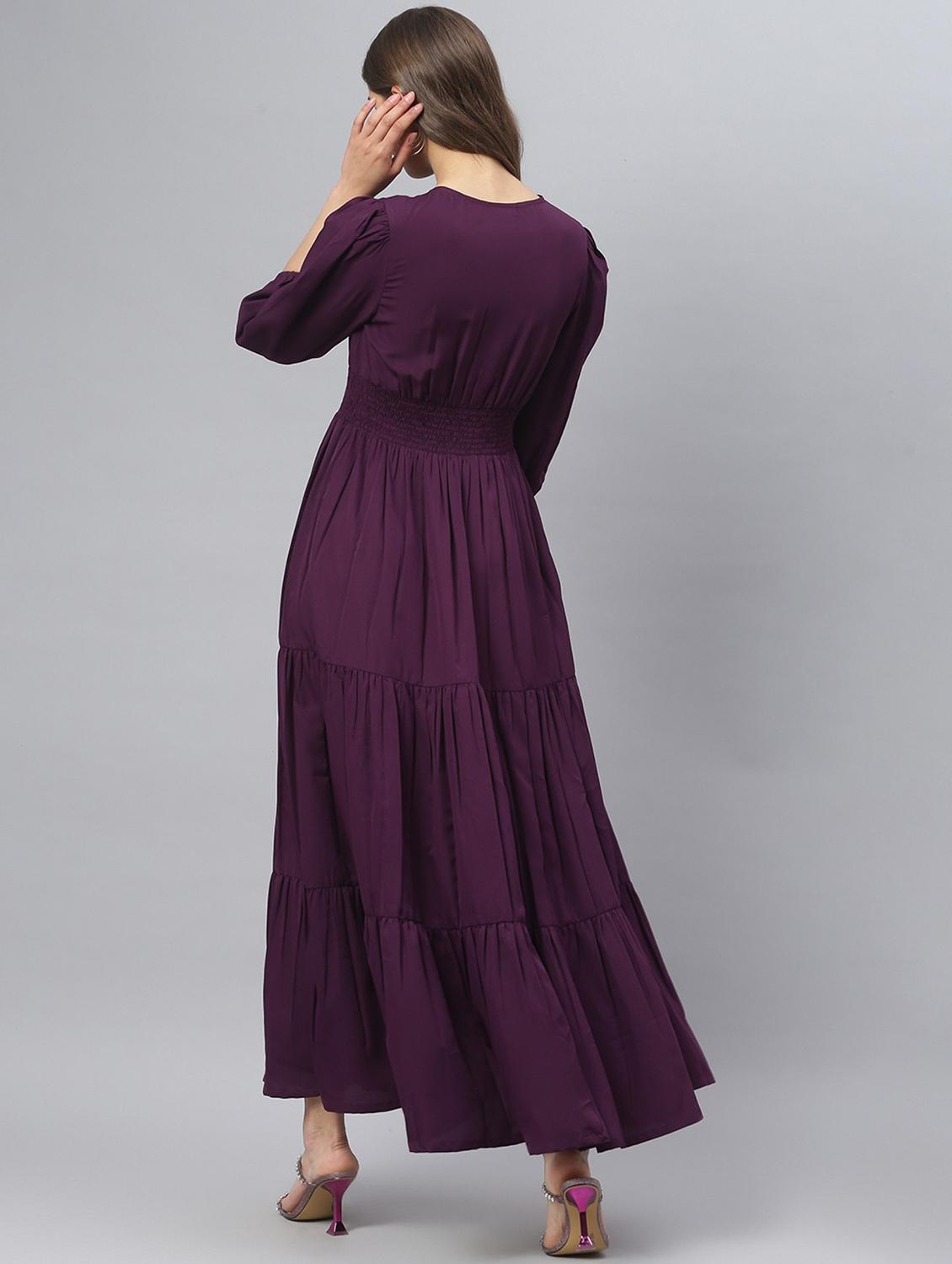 women solid tiered dress - 21287624 - Standard Image - 3