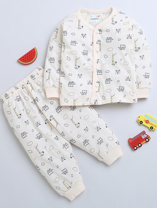 kids printed cotton full length twin set - 21287832 -  Standard Image - 0