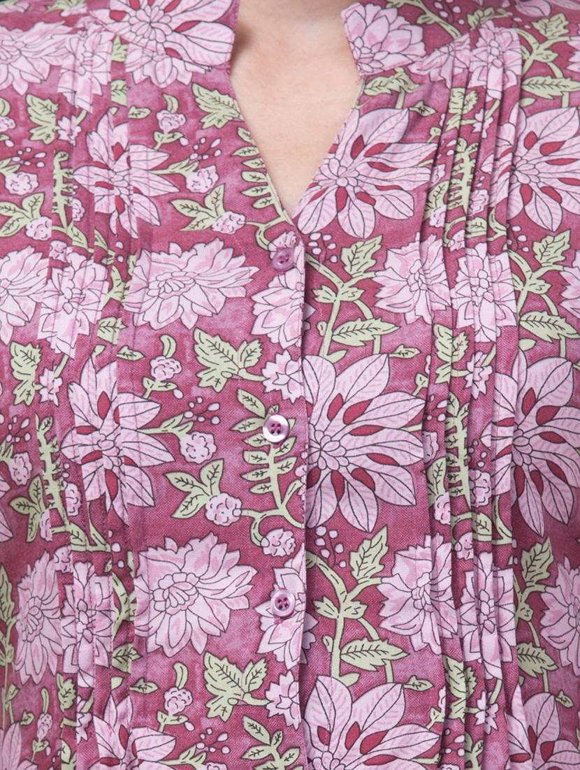 women purple rayon regular tunic - 21288271 - Standard Image - 3