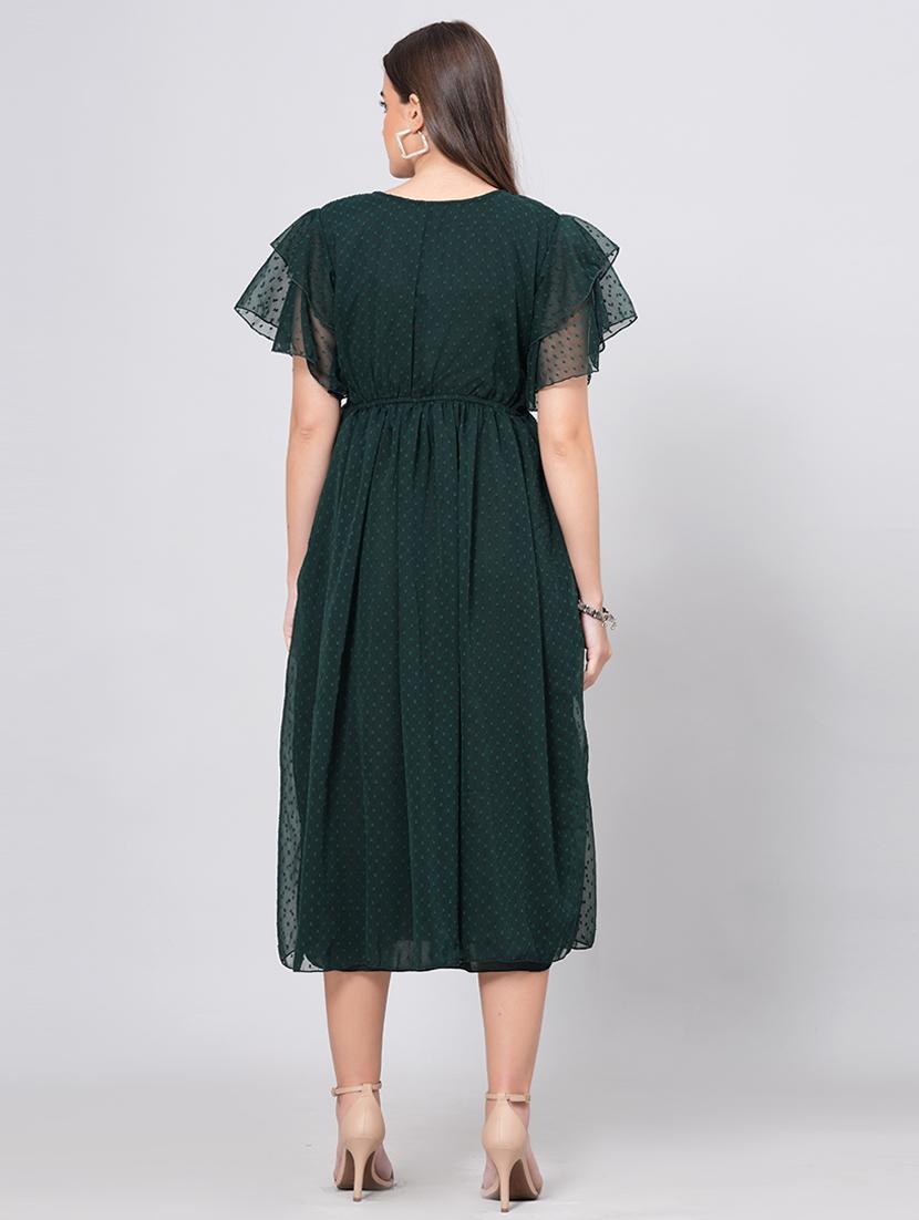 embroidered fit & flare dress - 21288411 - Standard Image - 3
