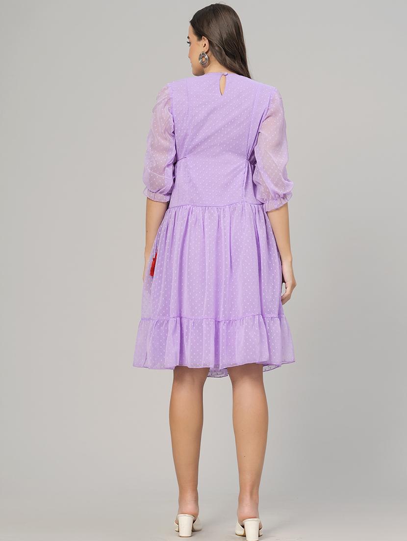 embroidered tiered fit & flare dress - 21288418 - Standard Image - 3