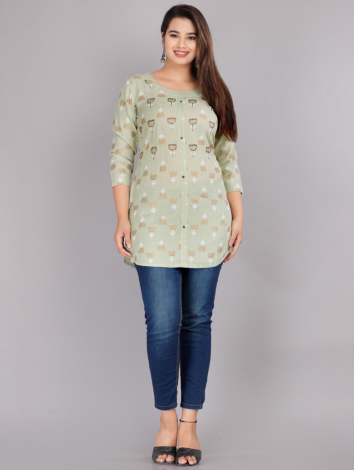 women neo mint viscose straight kurta - 21288827 - Standard Image - 3