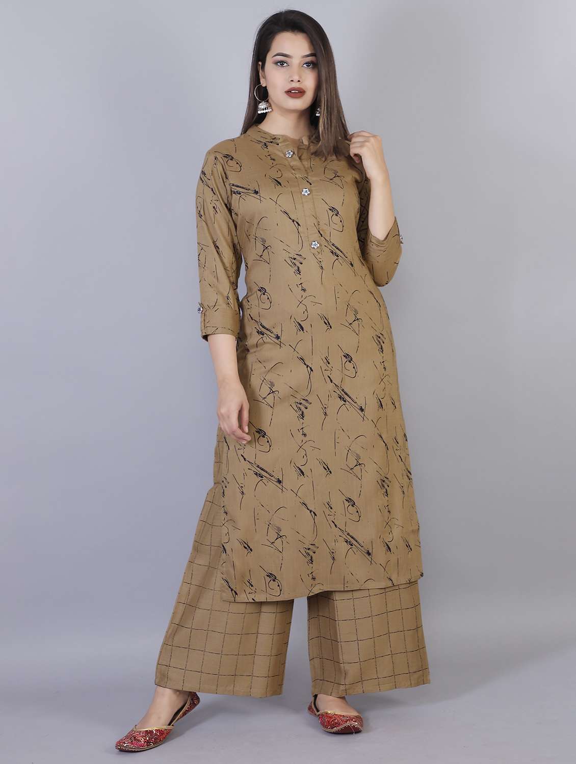 women printed kurta palazzo set - 21288872 -  Zoom Image - 0
