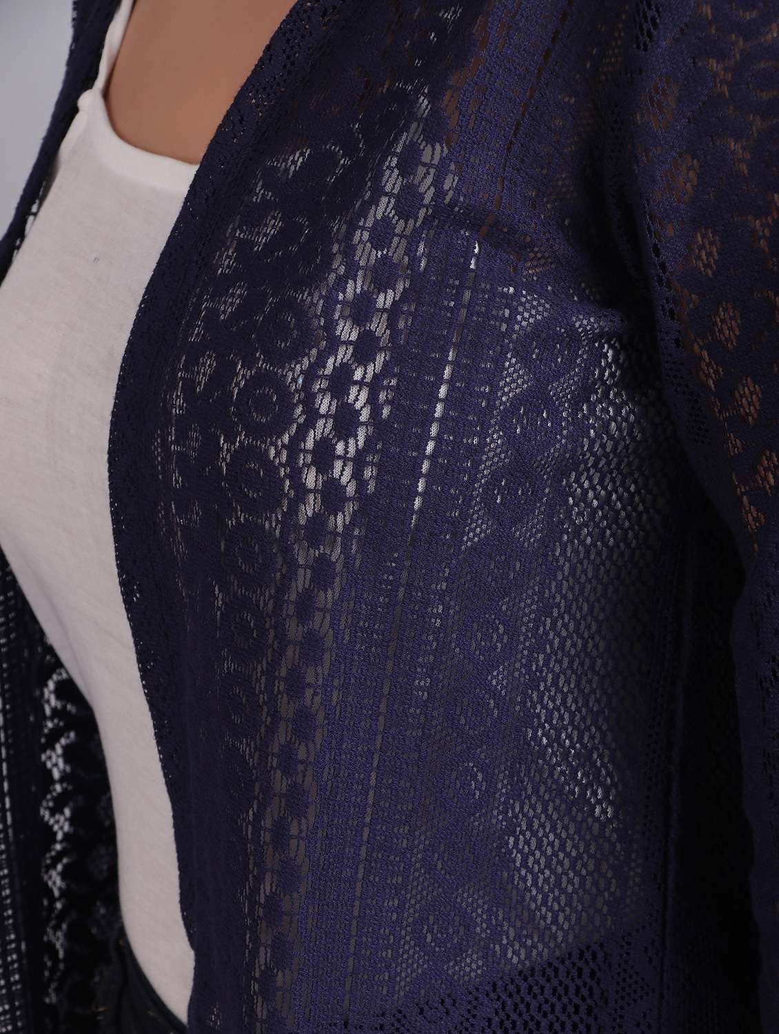 navy blue lace regular shrug - 21289590 -  Standard Image - 5