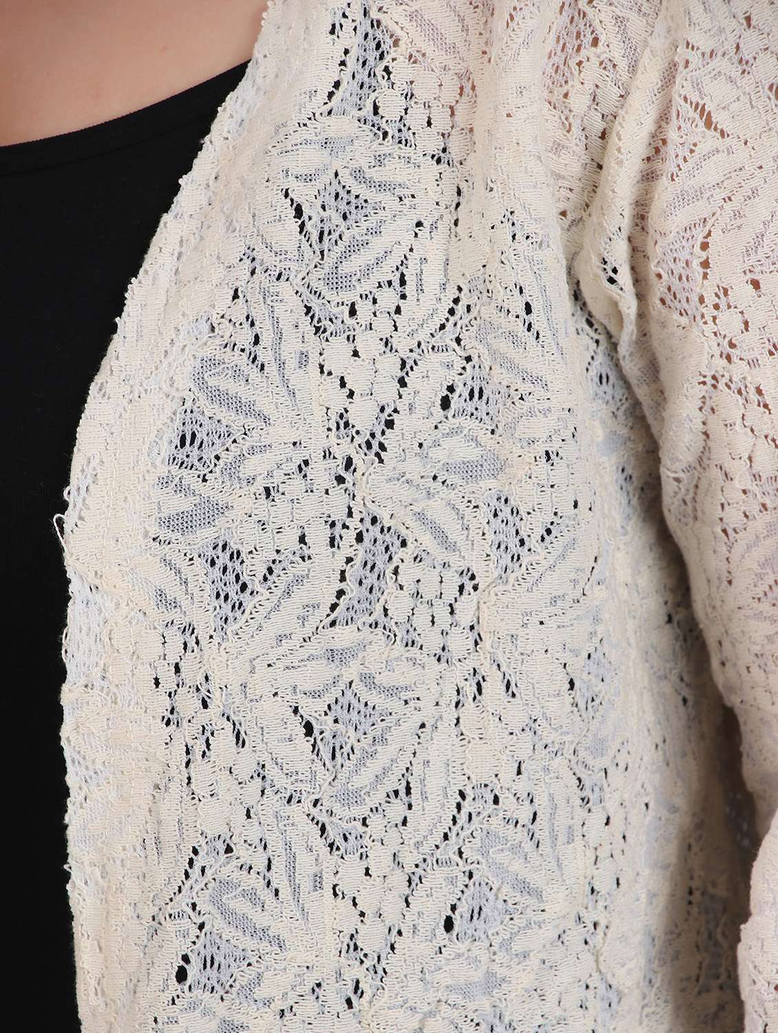 cream lace regular shrug - 21289595 - Standard Image - 5