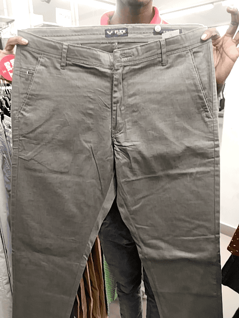 dark grey satin casual trousers - 21289711 - Standard Image - 0