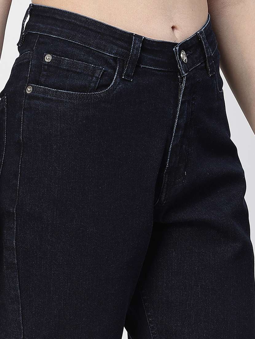 black cotton blend bootcut jeans - 21290002 -  Standard Image - 5