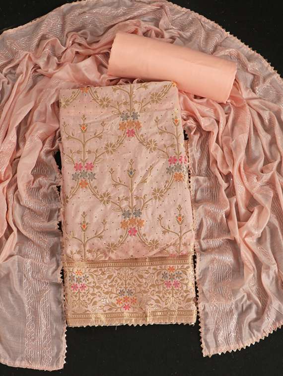 women self design unstitched suit set