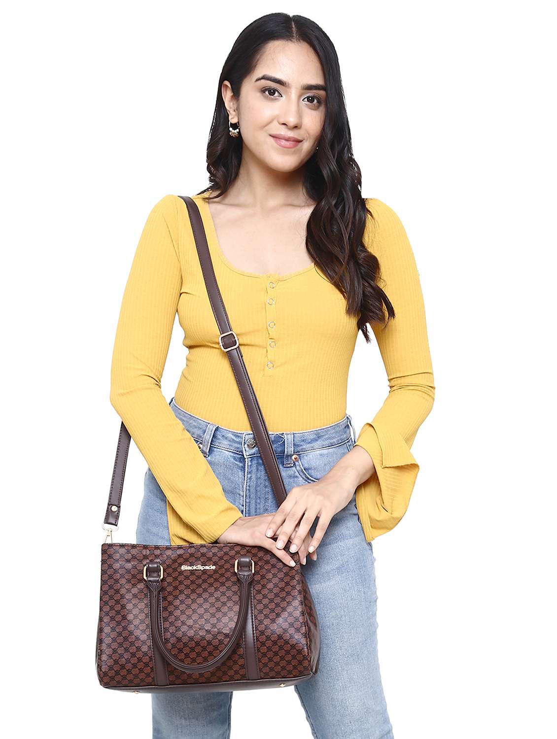 brown leatherette handbag - 21290179 -  Standard Image - 5