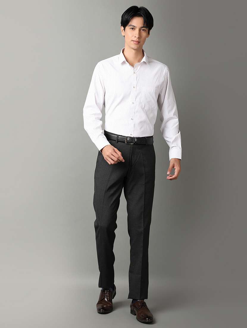 men long sleeves striped formal shirt - 21290324 -  Standard Image - 5