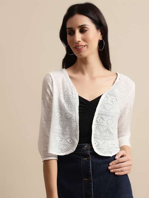 women self-designed regular shrug - 21290718 - Standard Image - 0