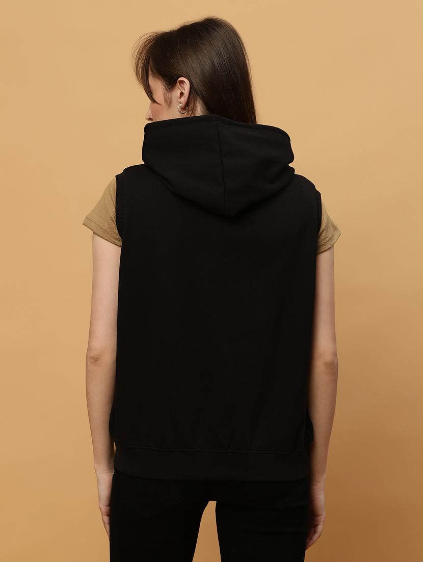 black cotton plain sweatshirt - 21290755 - Standard Image - 3