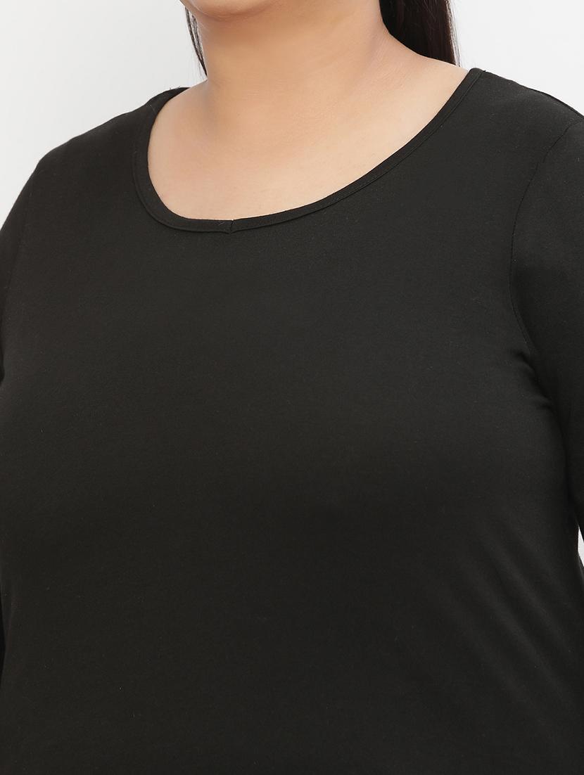 black cotton regular tshirt - 21290777 - Standard Image - 5