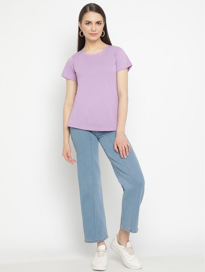 lavender cotton regular tshirt - 21290782 - Standard Image - 5