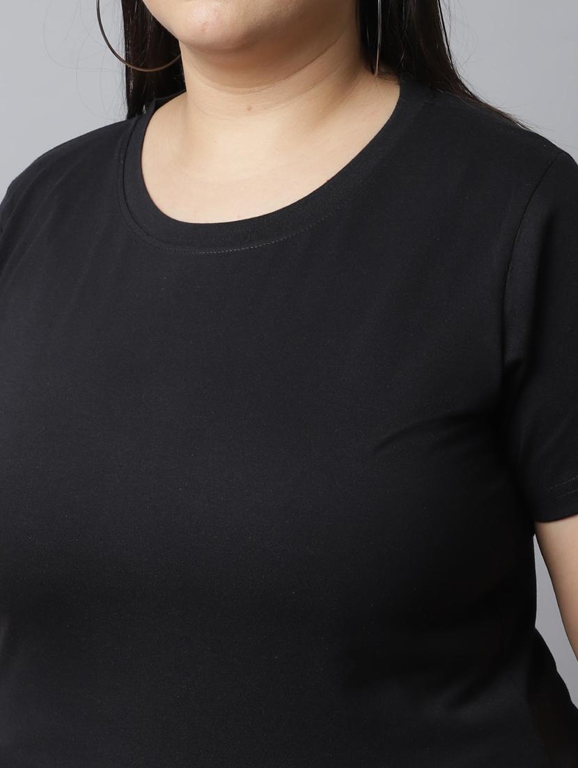 black cotton regular tshirt - 21290783 - Standard Image - 5