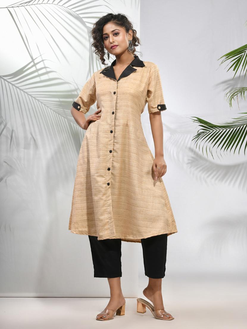 women three quarter sleeve a-line kurta - 21291381 - Zoom Image - 0