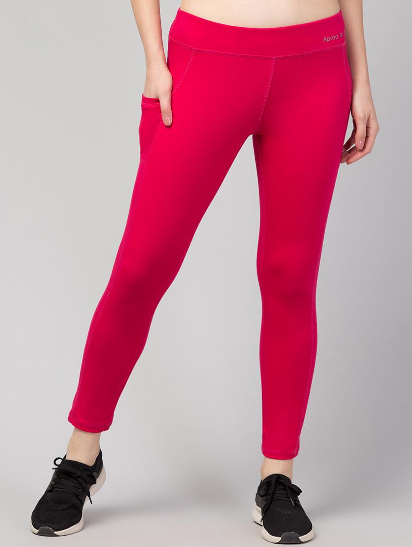 fuchsia cotton blend regular yoga pant - 21292019 - Zoom Image - 0