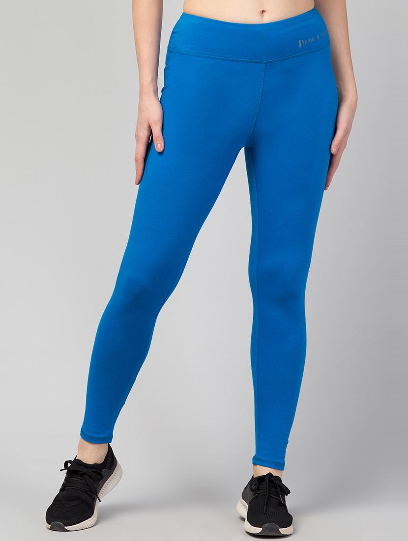 blue cotton blend regular yoga pant - 21292030 - Zoom Image - 0
