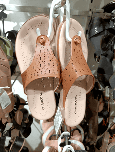 tan pu (polyurethane) flip flops - 21292206 -  Standard Image - 0