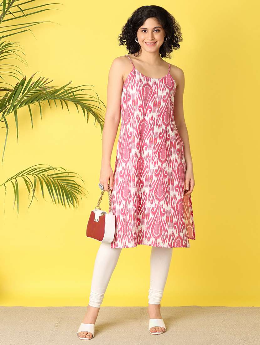 women pink rayon straight kurta - 21292274 -  Standard Image - 5