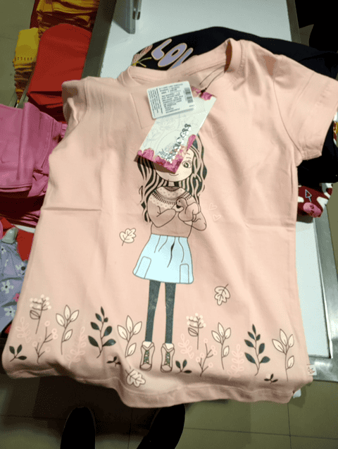 peach cotton single jersey tshirt - 21292326 - Zoom Image - 0