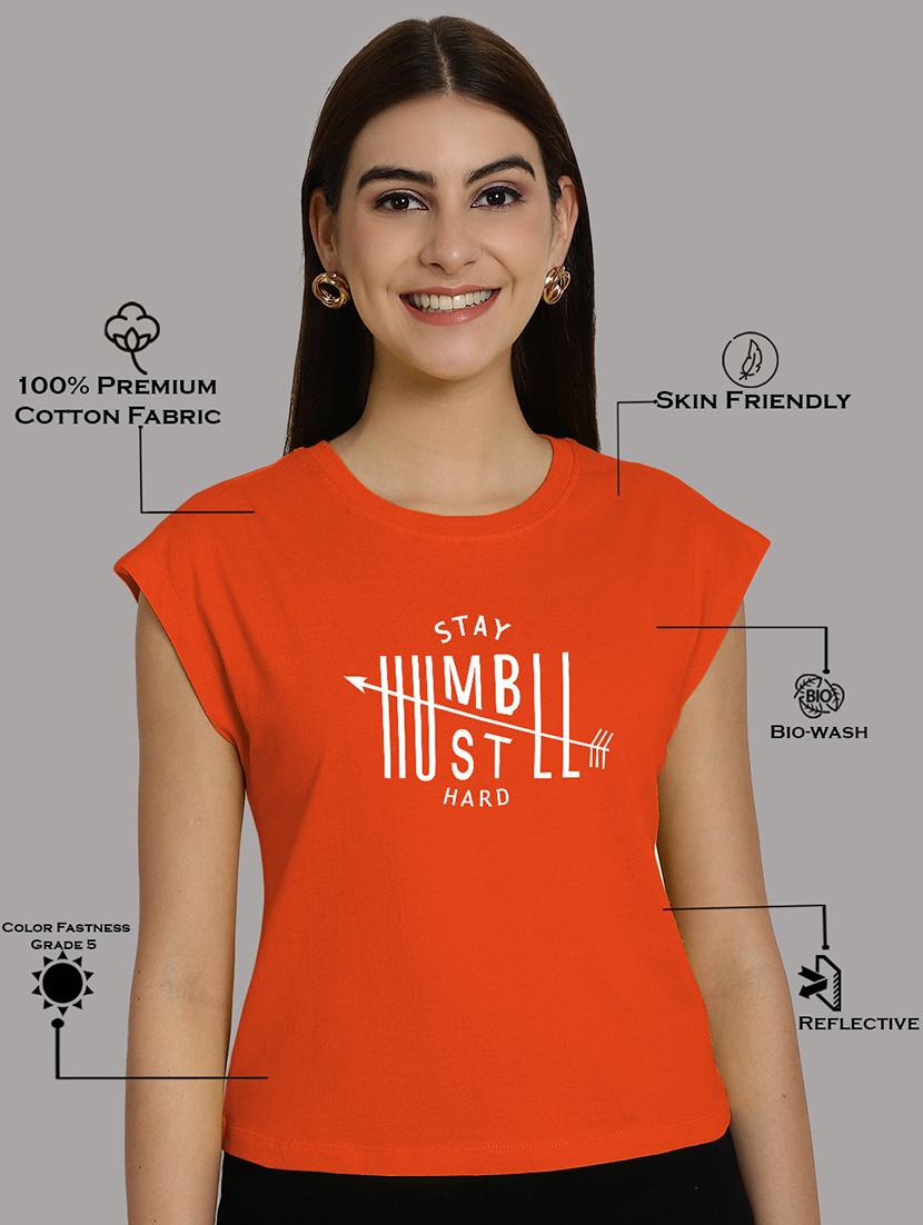 orange cotton crop top - 21292472 - Standard Image - 5