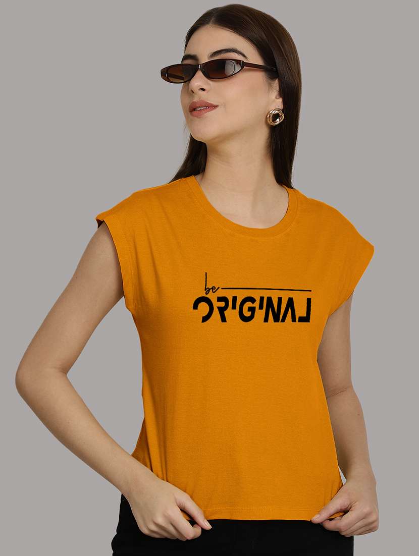 women printed round neck crop top - 21292478 - Standard Image - 3