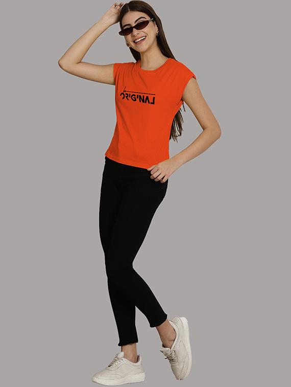 women printed round neck crop top - 21292481 - Standard Image - 5