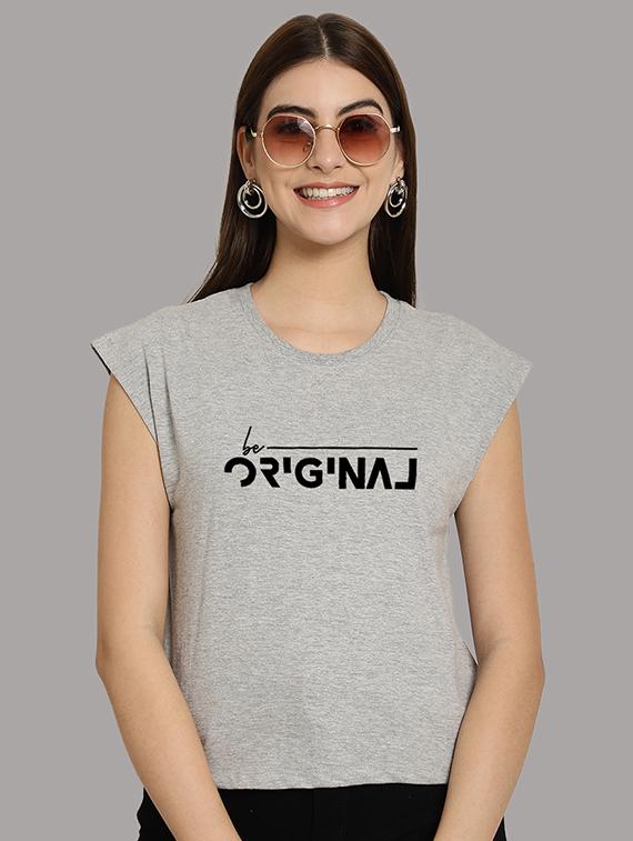 women printed round neck crop top - 21292483 - Standard Image - 3
