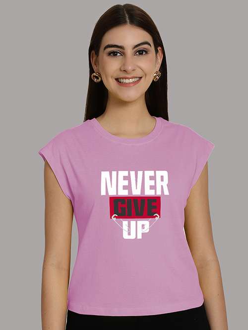 women printed round neck crop top - 21292494 - Standard Image - 0