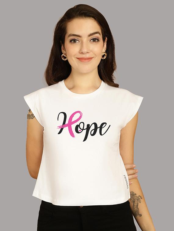 women printed round neck crop top - 21292503 - Zoom Image - 0