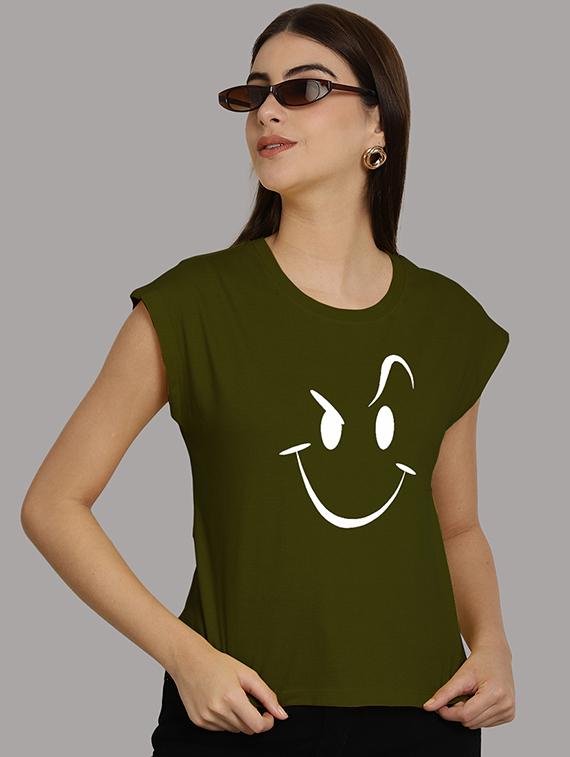 women printed round neck crop top - 21292505 - Standard Image - 3