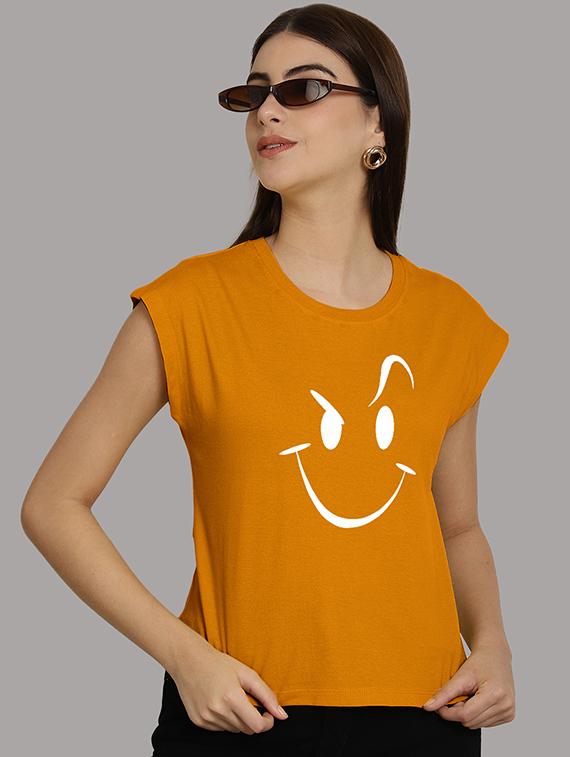women printed round neck crop top - 21292506 - Standard Image - 3