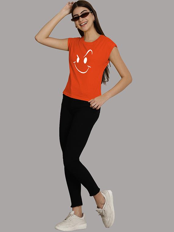 women printed round neck crop top - 21292512 - Standard Image - 5