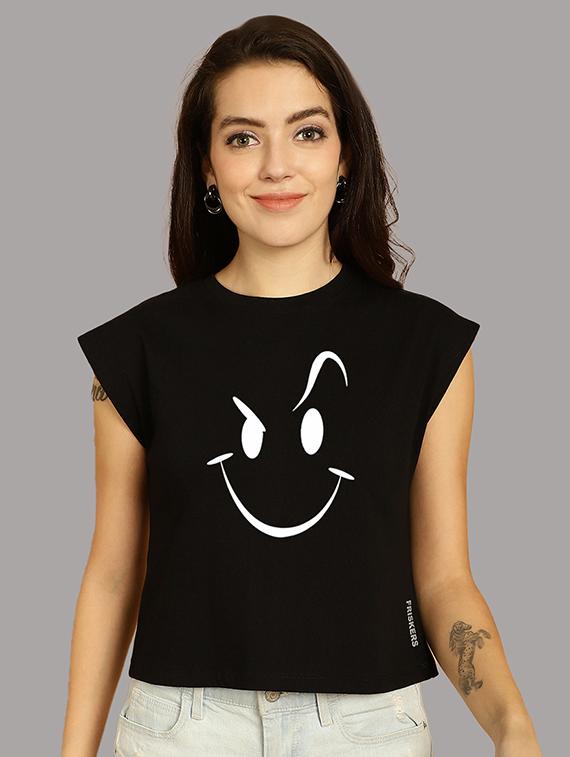 women printed round neck crop top - 21292515 -  Zoom Image - 0