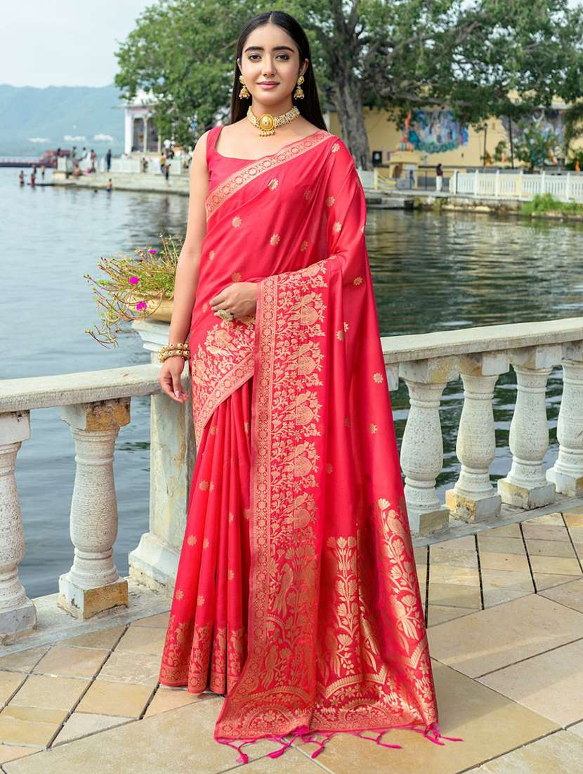 women self design banarasi saree with blouse - 21294695 - Zoom Image - 0