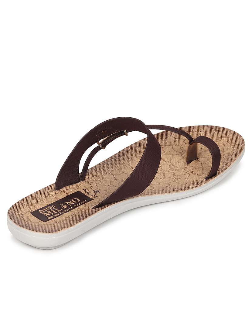 women beige one toe slippers - 21295046 -  Standard Image - 3